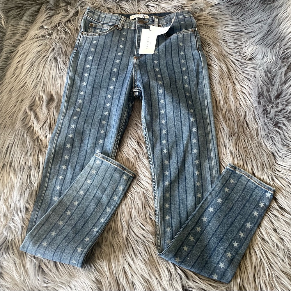 SANDRO star and striped pattern jeans - Picture 2 of 11